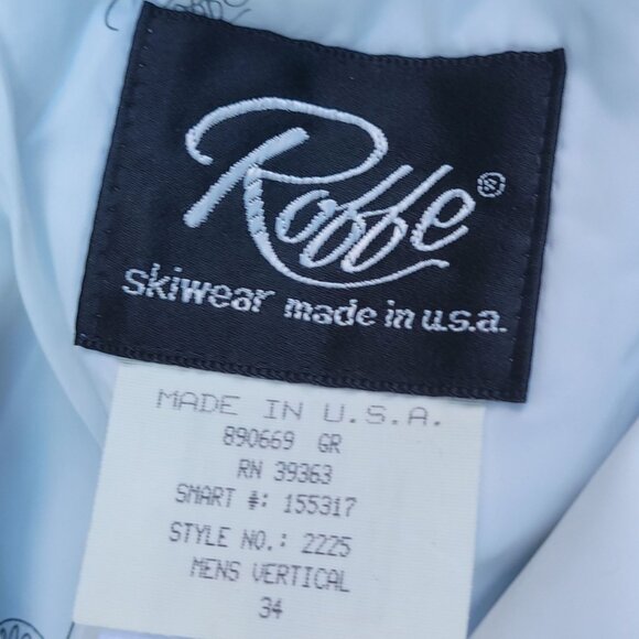 Roffe Mens Vertical Ski Pants M Removable Bib Blue Nylon Aprés Mens Verticle 34 - Picture 3 of 16